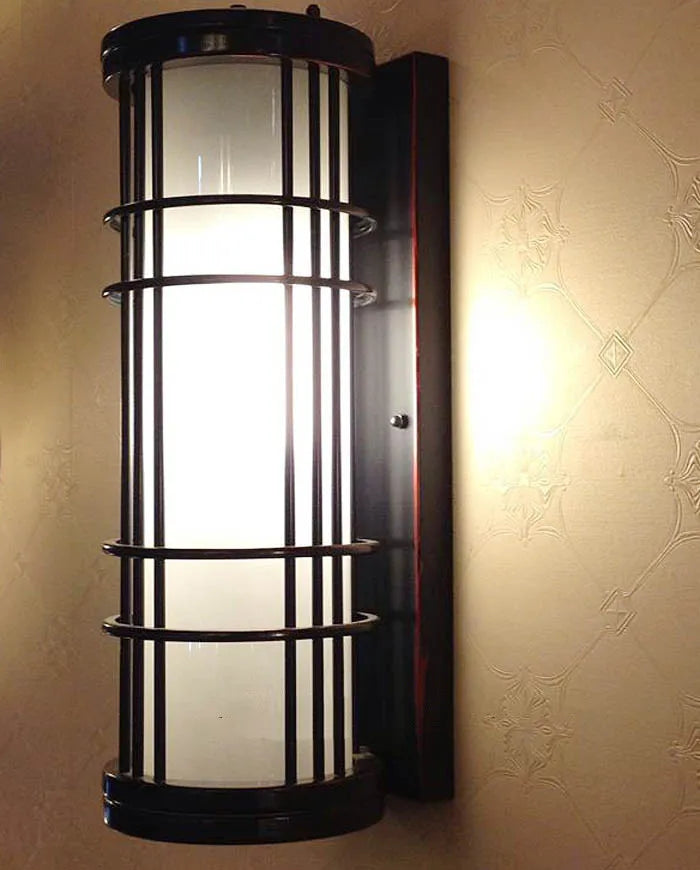 applique murale vintage éclairage extérieur en verre étanche - vue 4 sur 10