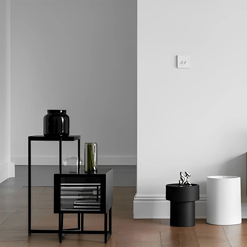 Prise électrique et double USB et USB type C (Europe) en acier blanc mat bords arrondis