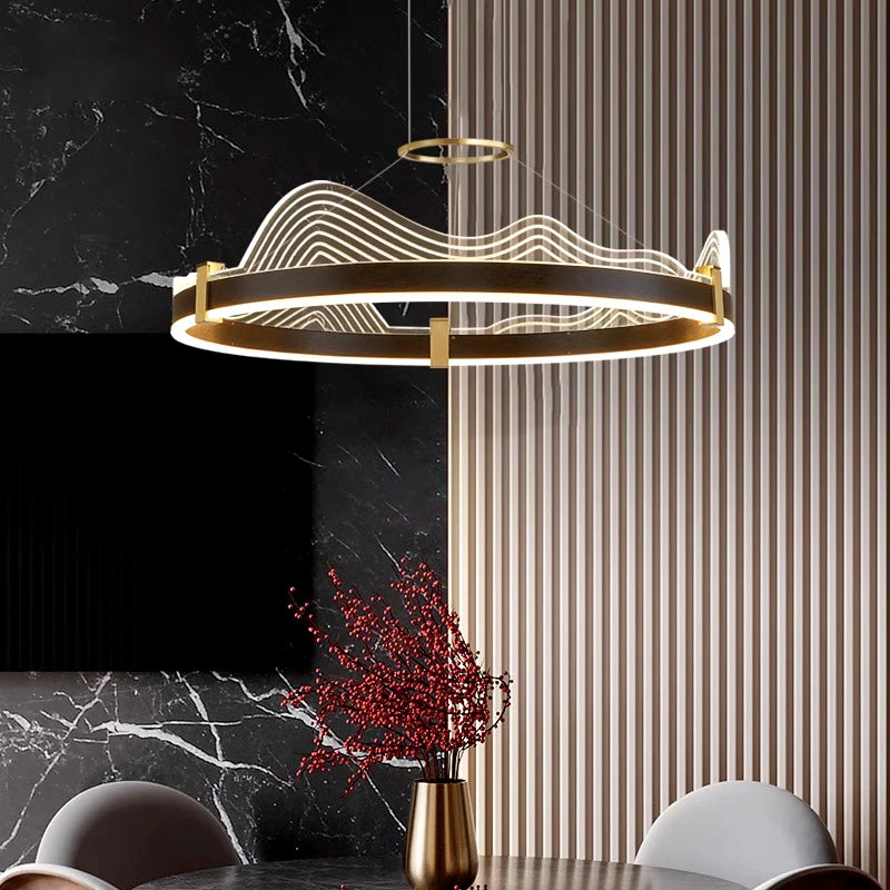 lustre atmosphérique moderne led suspension pour éclairage intérieur - vue 5 sur 18