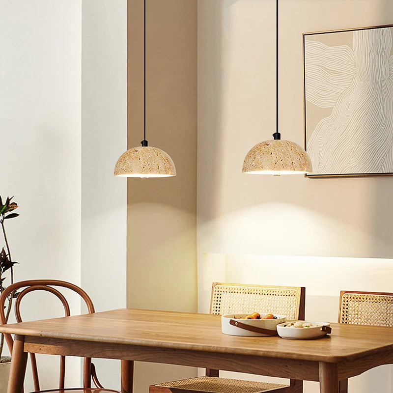 suspension wabi sabi trois têtes design minimaliste européen pour restaurants