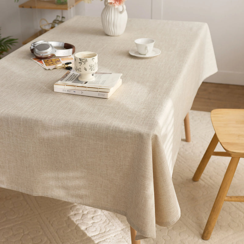 Nappe style japonais uni polyester lavable table élégante