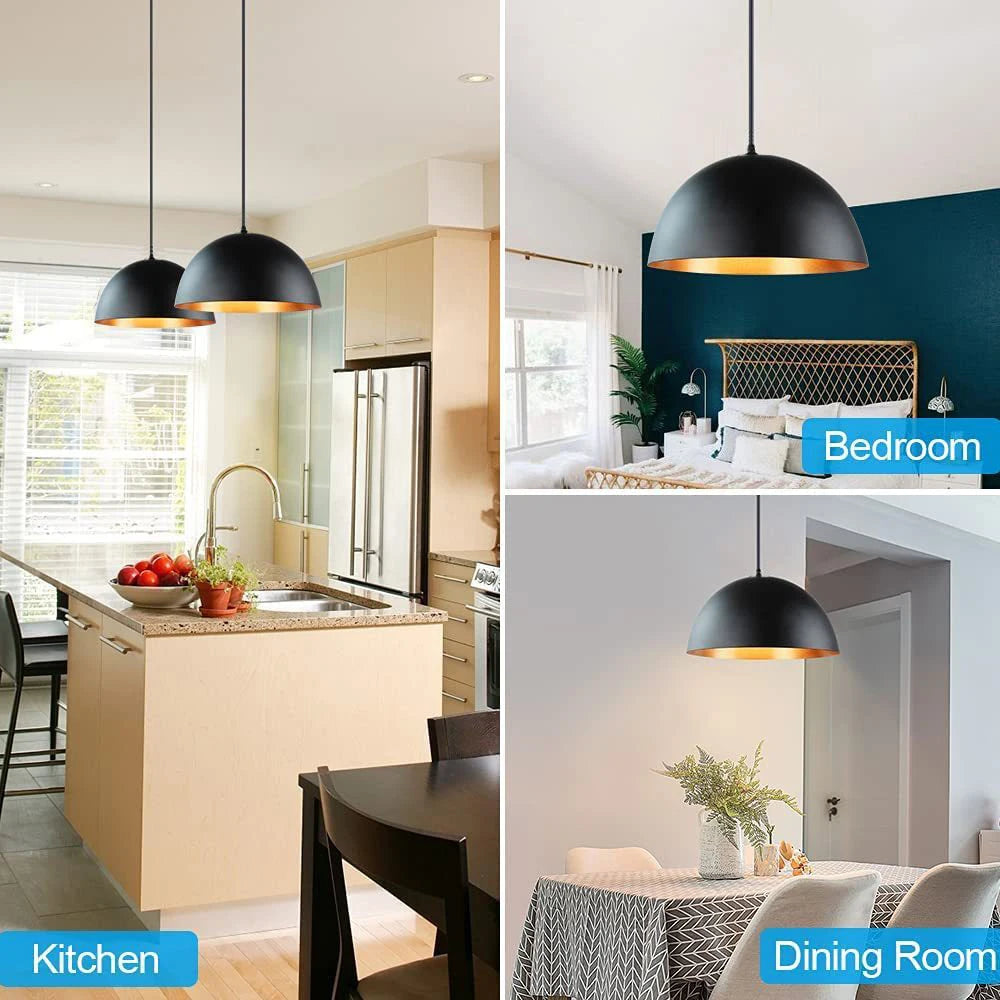 lustre industriel rétro led en fer nordique suspension éclairage - vue 5 sur 23