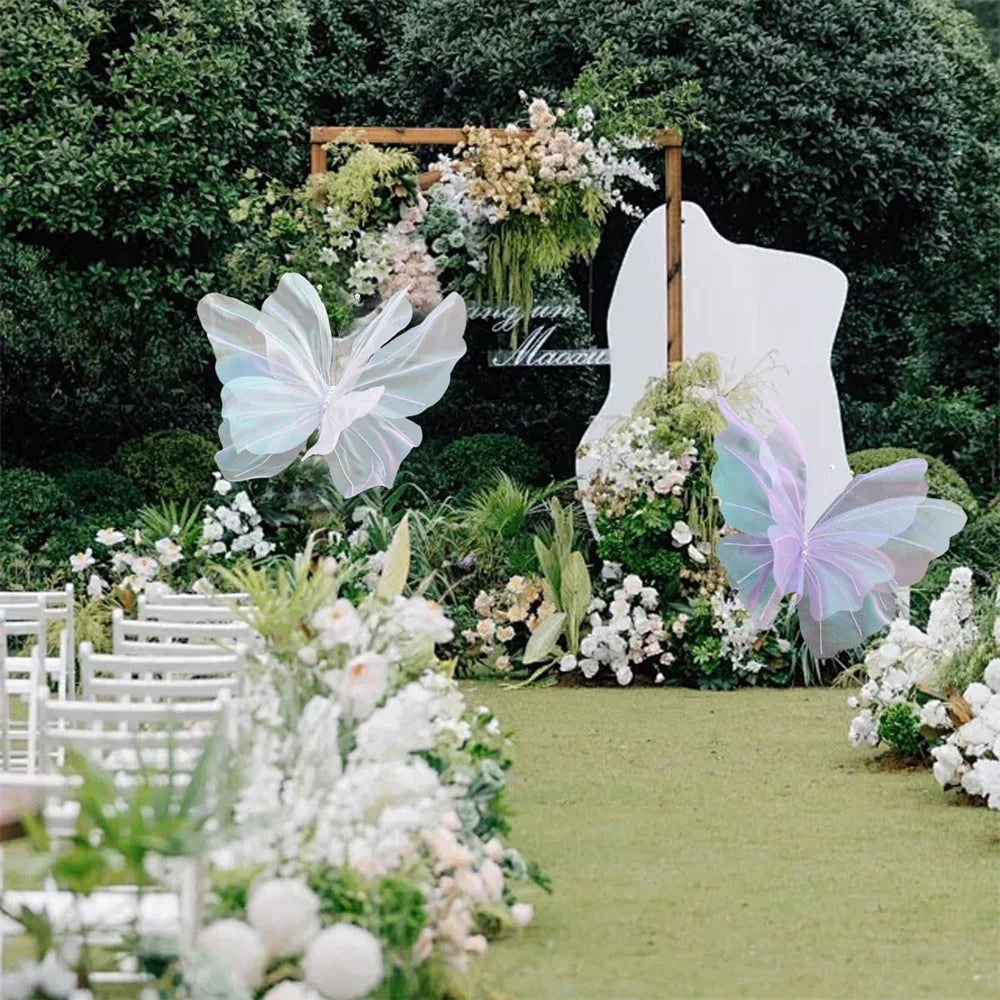 décoration papillons géants pour baby shower mariage anniversaire - vue 6 sur 19