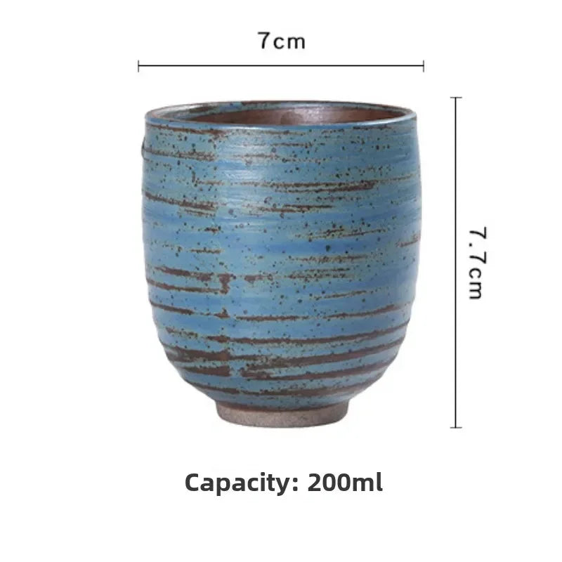 Tasse japonaise céramique artisanale style rétro unique