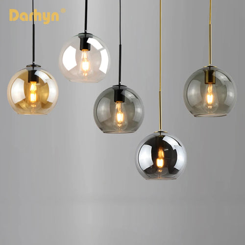 lampe suspendue en verre design moderne pour loft