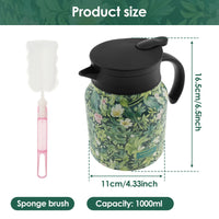 Teiere isotherme vintage floral acier inoxydable infuseur thermostat