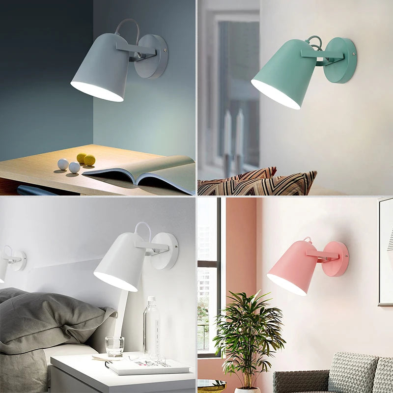 Nordique LED Applique Murale Moderne Salon Chambre Rose Intérieur Applique Salle De Bain Miroir Chevet Foyer Décoration Éclairage - vue 2 sur 11