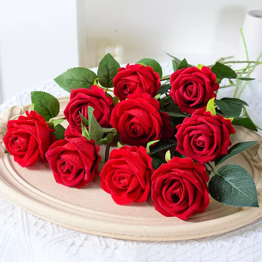 rose artificielle en soie pour décoration de mariage et événements - vue 4 sur 28