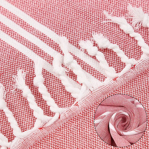 serviette de plage turque coton franges tissé rapide