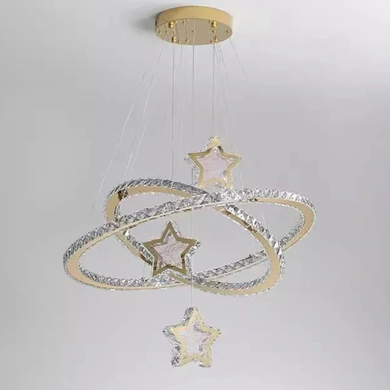 lampes suspendues intelligentes en cristal au design moderne