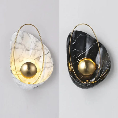 applique murale de luxe imitation marbre en résine nordique