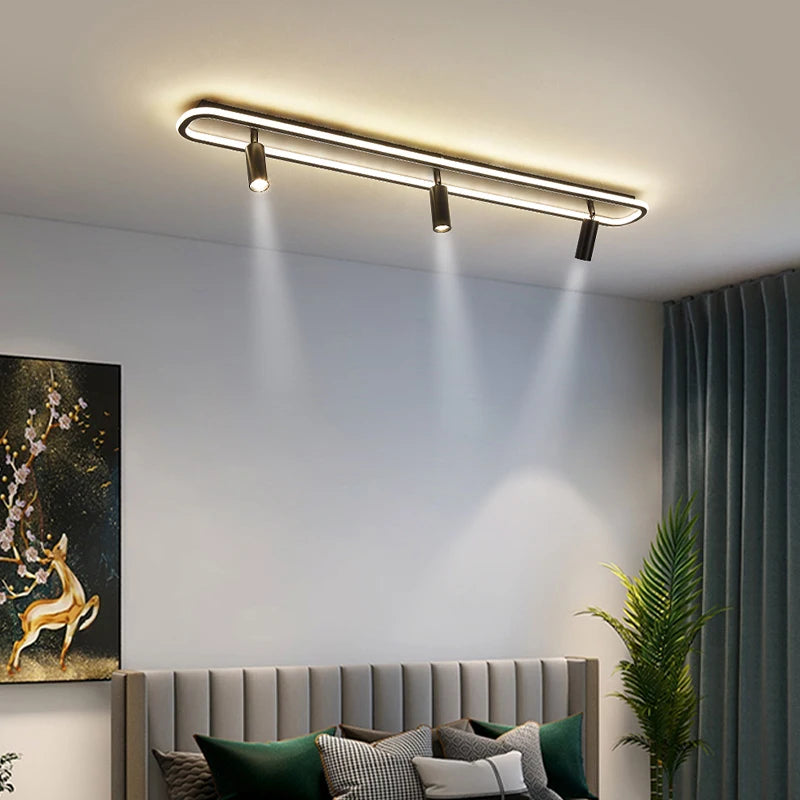 lustre led moderne pour éclairage intérieur gradation longue - vue 6 sur 18