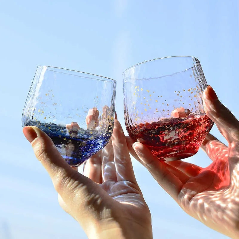 Verre japonais motif ciel étoilé style yachiyo premium