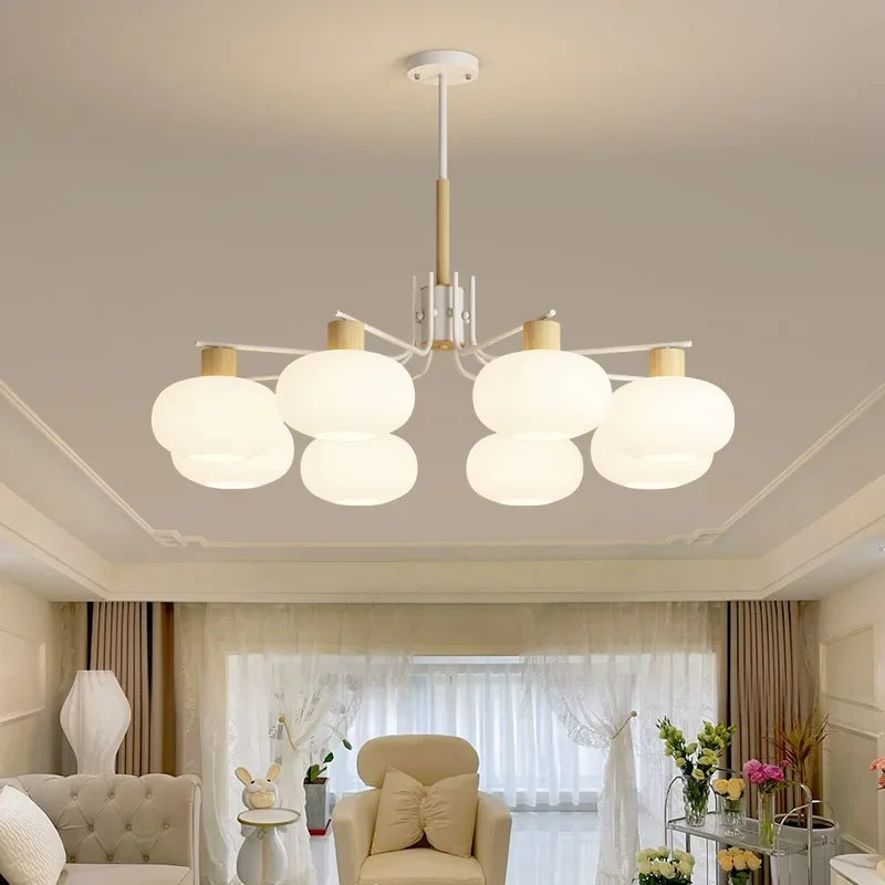 Lustre Rose de Style crème française
