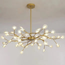 Suspension LED modernes or noir branche d'arbre lustres décor de chambre chambre à manger salon Lustre lampe décoration de la maison
