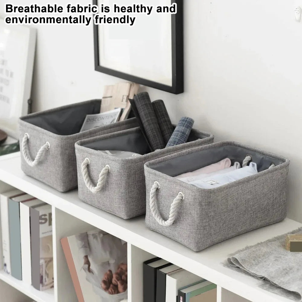 panier de rangement pliable pour vêtements et jouets - vue 5 sur 10