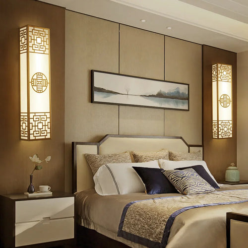 applique murale zen en bande style chinois pour hôtel et ingénierie