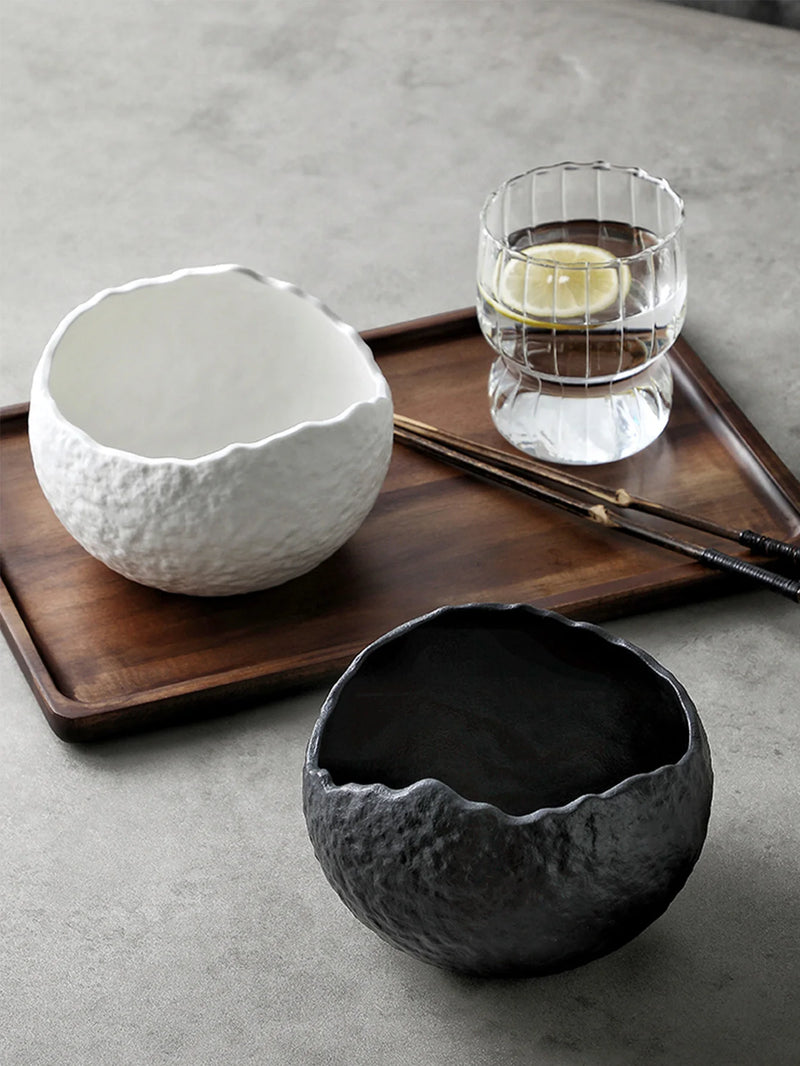 Bol porcelaine design coquille oeuf irrégulier style raffiné