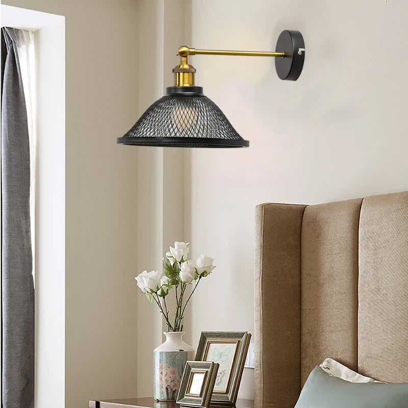 SANDYHA moderne créatif suspension rétro Style industriel grille lampes LED pour chambre chevet salle à manger décor lustres - vue 9 sur 10