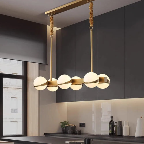 Lustre doré design intérieur moderne LED