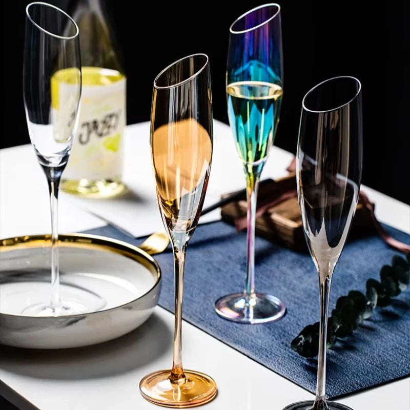 Verres champagne biseautés style nordique design créatif - vue 6 sur 7