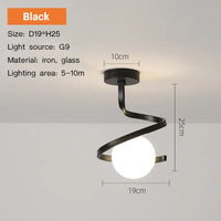plafonnier led nordique boule verre