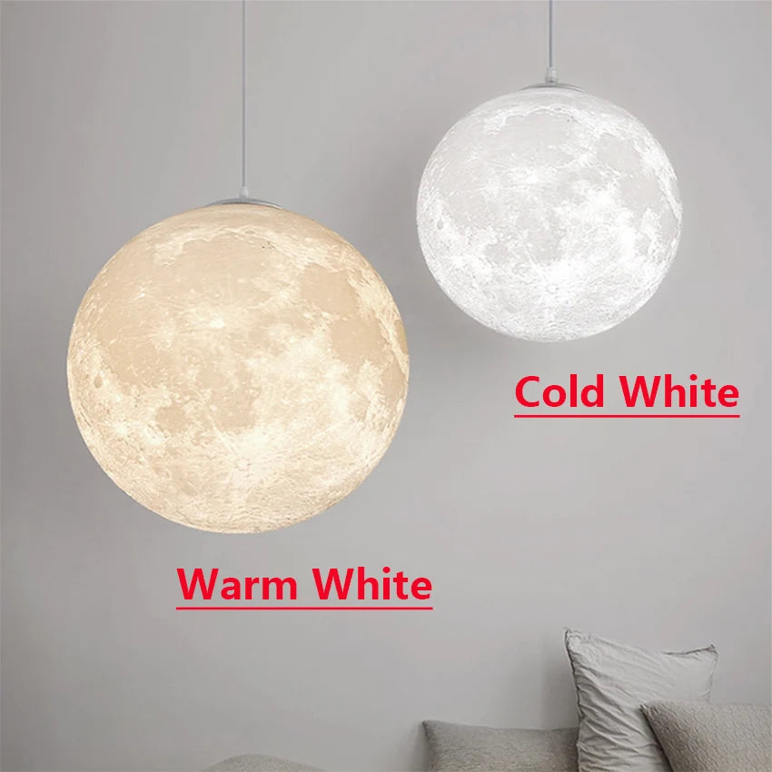 suspension pleine lune LED pour salon salle à manger chambre barre Table lumières - vue 9 sur 8