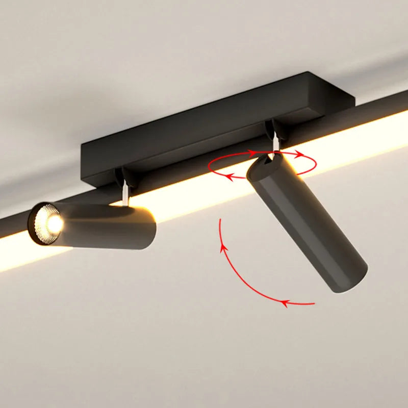Plafond moderne à LEDs lampe pour salon salle à manger chambre placards cuisine allée bande piste projecteur fond luminaire - vue 6 sur 10