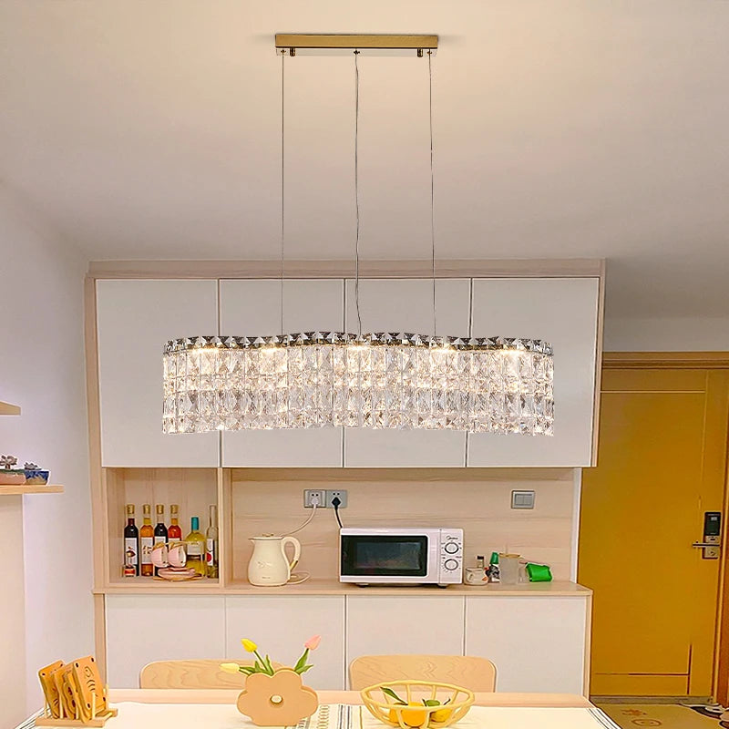 lustre moderne en cristal pour un éclairage élégant intérieur - vue 7 sur 10