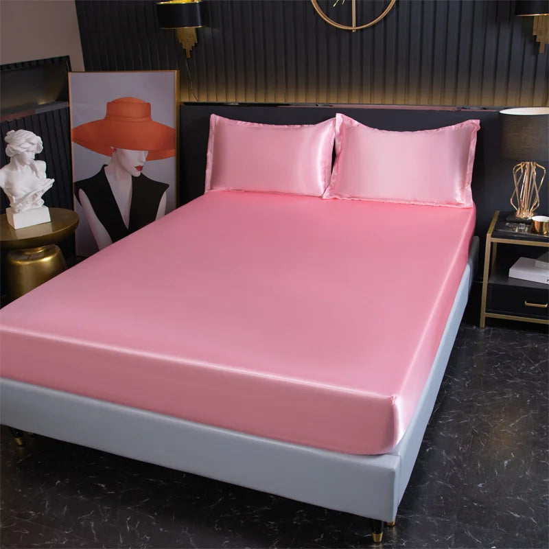 drap-housse haut de gamme en satin de luxe élastique