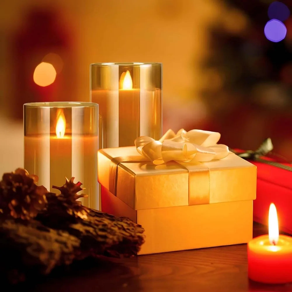 bougies LED décoratives avec télécommande et minuterie pour événements festifs