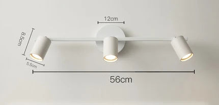 applique murale led moderne à 3 têtes éclairage intérieur polyvalent - vue 10 sur 10