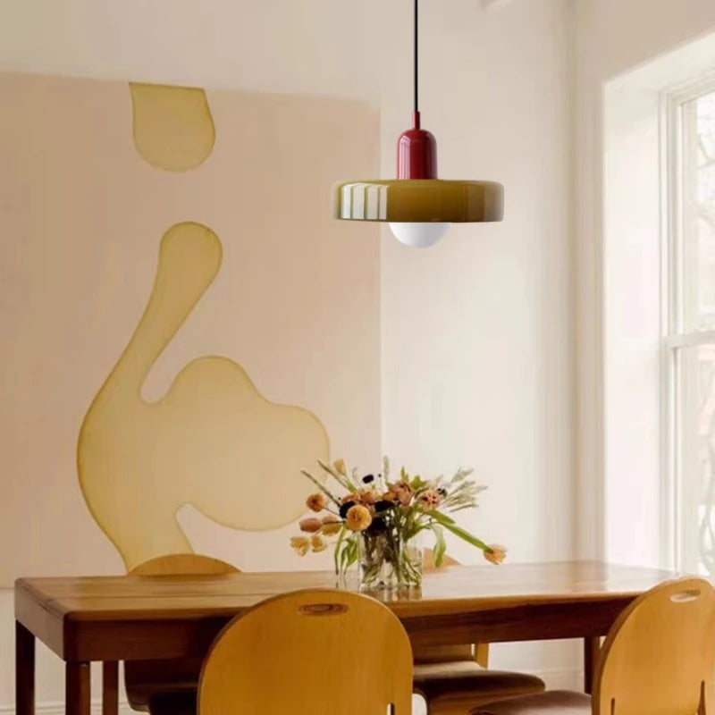 suspension moderne en verre pour luminaires