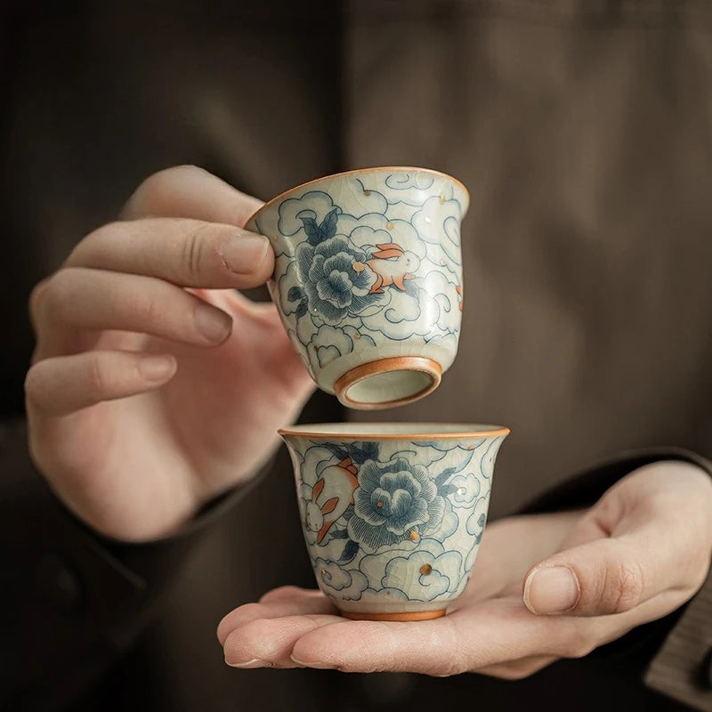 Tasse the ceramique style chinois ruyao xiangyun degustation