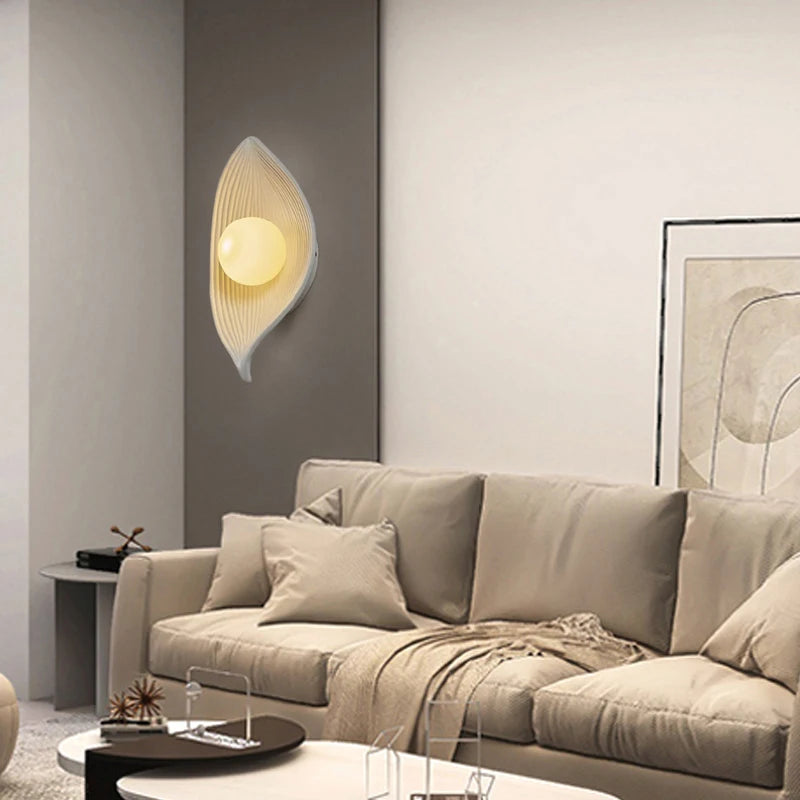 Applique murale LED en résine au design nordique moderne et créatif - vue 5 sur 9