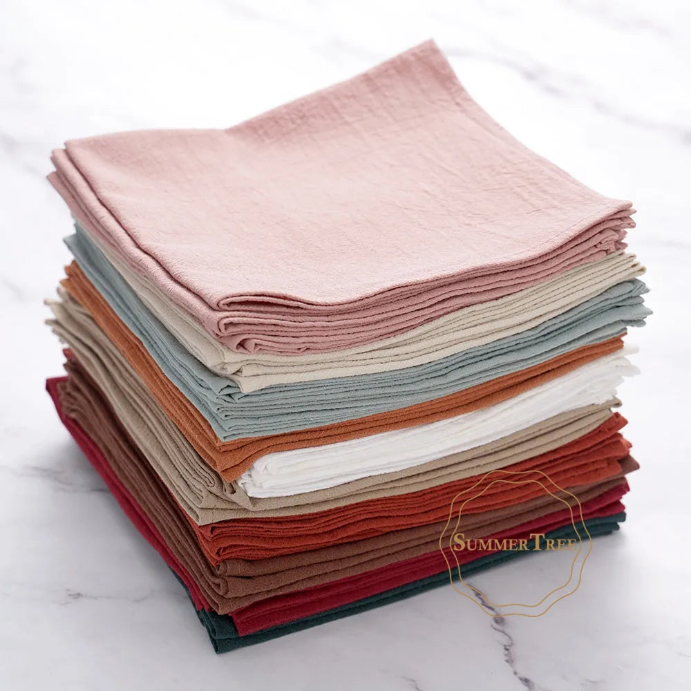Serviette de table coton lavé style vintage pastoral - vue 4 sur 7