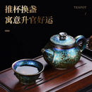 Theiere jianzhan yao ceramique emaillee style tianmu bureau