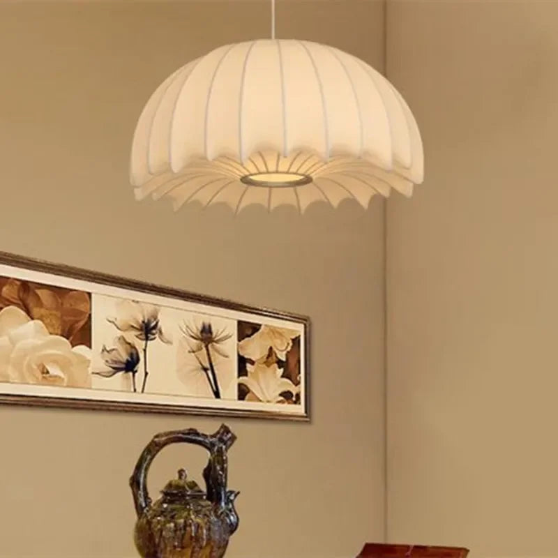 suspension italienne en soie pour loft et hôtel - vue 5 sur 12