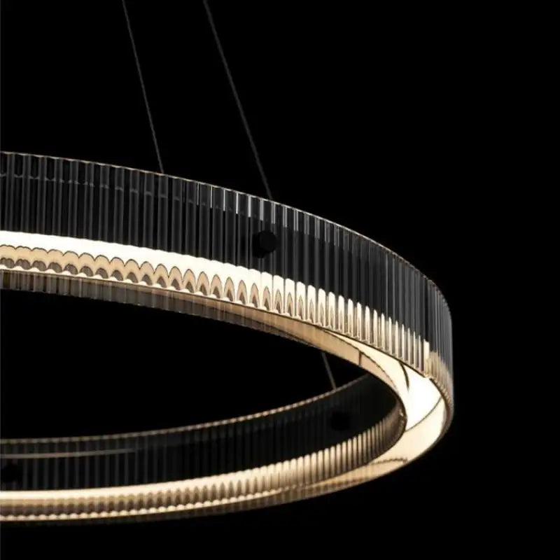 lustre led minimaliste avec anneau moderne et ombre créative - vue 6 sur 13