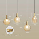 Pineapple Glass Pendant Light LED Retro Hanging  Lamps For Hall Facility Study Balcony Bar Restaurant Indoor Decoration Fixtures