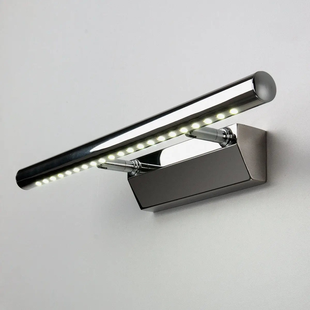 Applique murale LED chromée pour miroir