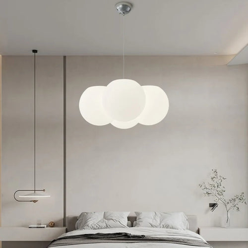 lustre nordique led nuage 4/8 têtes décor bulles luminaires