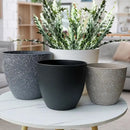 pot de fleurs tendance en plastique imitation pierre pour bonsaï et balcon