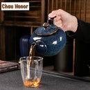 Théière temmoku rétro céramique grande capacité 800 ml
