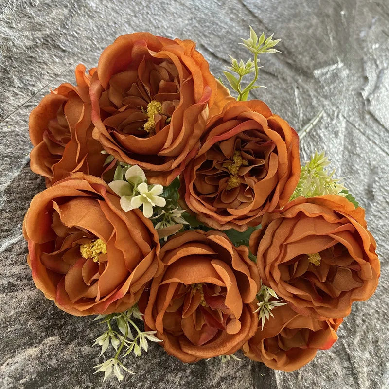 bouquet de roses en soie pour mariage et décoration intérieure - vue 9 sur 19