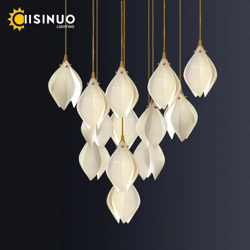 Lustre Magnolia en céramique - vue 2 sur 17
