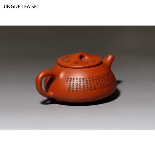 théière yixing zisha sculptée main motif cœur service