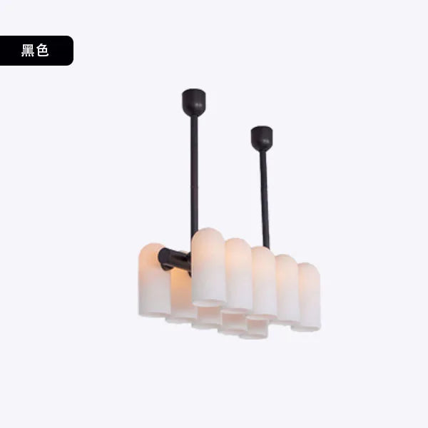 lustre led en verre style art déco éclairage moderne suspendu - vue 8 sur 13