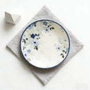 Assiettes ceramique emaillee motif floral style japon quotidien