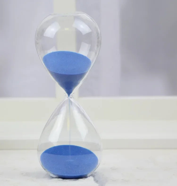 minuterie sablier aimanté 45 minutes artisanat horloge soufflée à la main - vue 5 sur 6